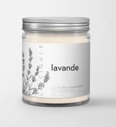 Chandelle de soya - Lavande - La Cigale